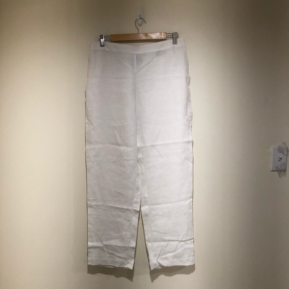 Chico's Pants & Jumpsuits Chicos White Linen Pants Sz Poshmark
